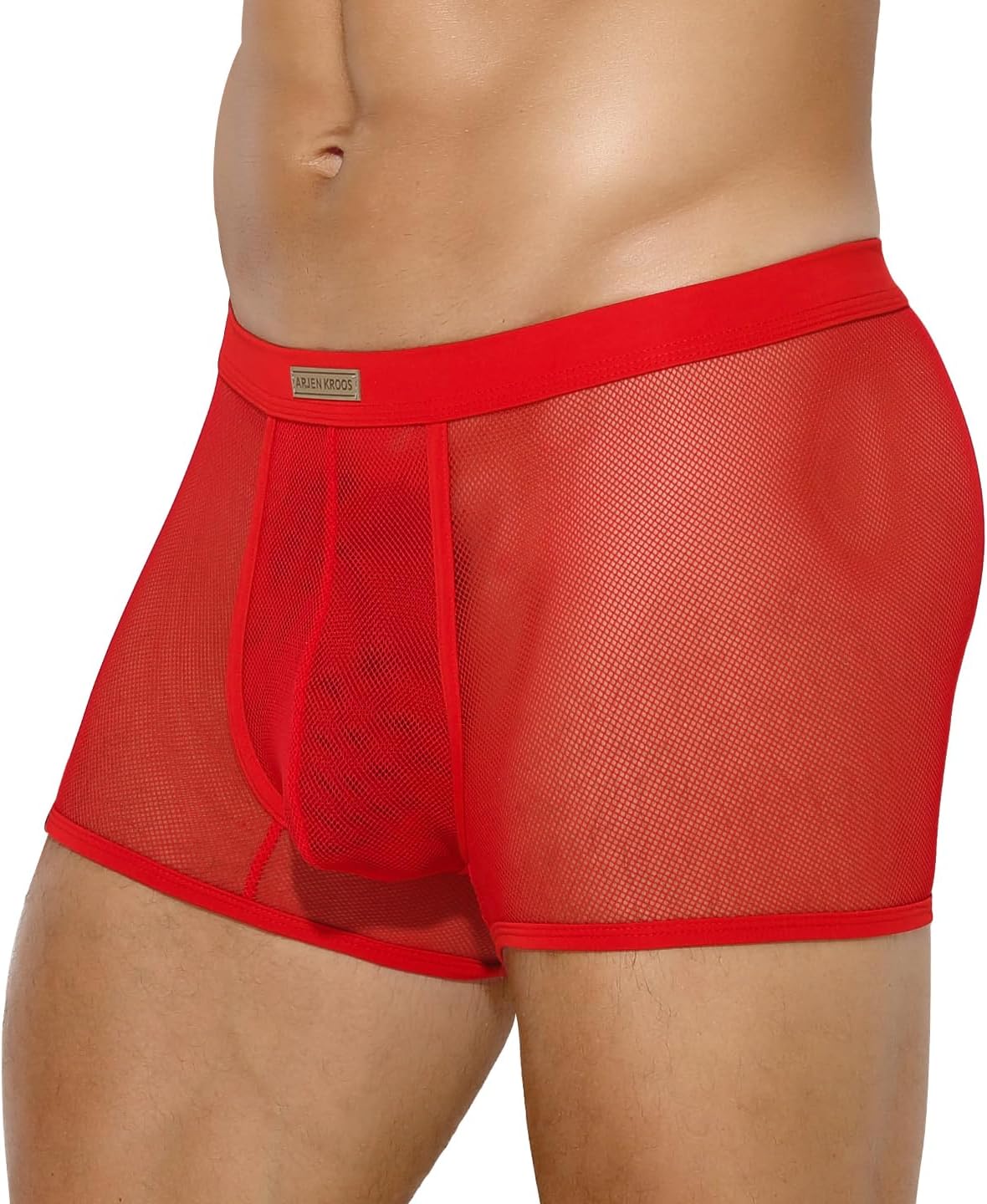 Arjen Kroos Sexy Underwear for Men Breathable Mesh Boxer Briefs Comfort Soft Trunks