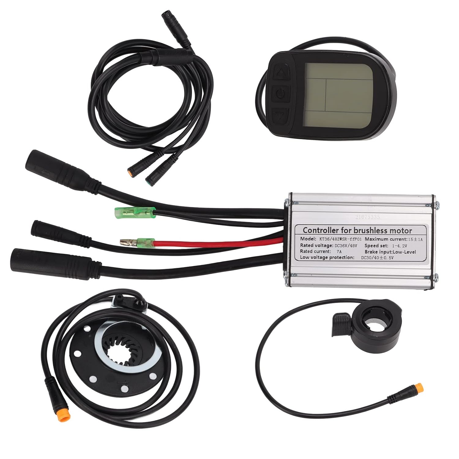 電気修正キット LCD5 ディスプレイメーター 15A 金属ケースコントローラ 1 に 2 ケーブルバイク DIY 修正セット