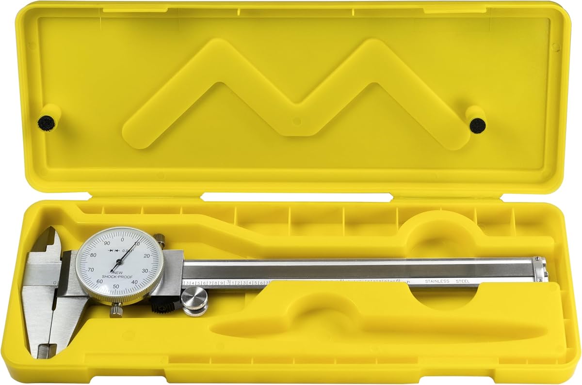 TEXALAN(R) 0-6" 4 Way Dial Caliper .001" Shock Proof Imperial Stainless Steel