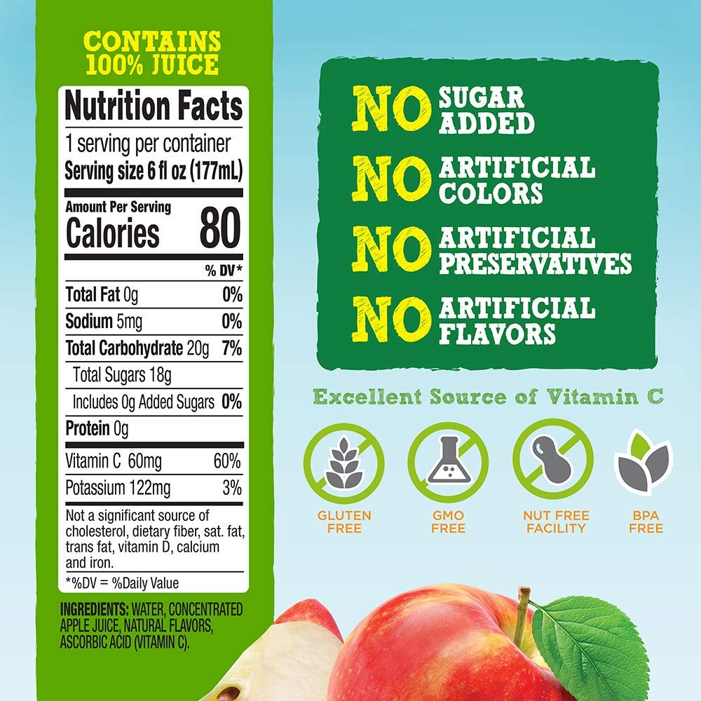 good2grow Surprise Character 6 Pack 100% Apple Juice, Spill Proof Tops, New Characters Available Every 2 Months, 6-Ounce Bottles, Non-GMO with no Sugar Added and Excellent Source of Vitamin C
