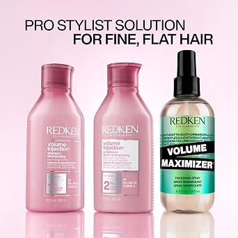Redken Volume Injection Conditioner For Fine Hair - Adds Lift & Body, Volumizing & Detangling Without Weighing Down, Paraben Free