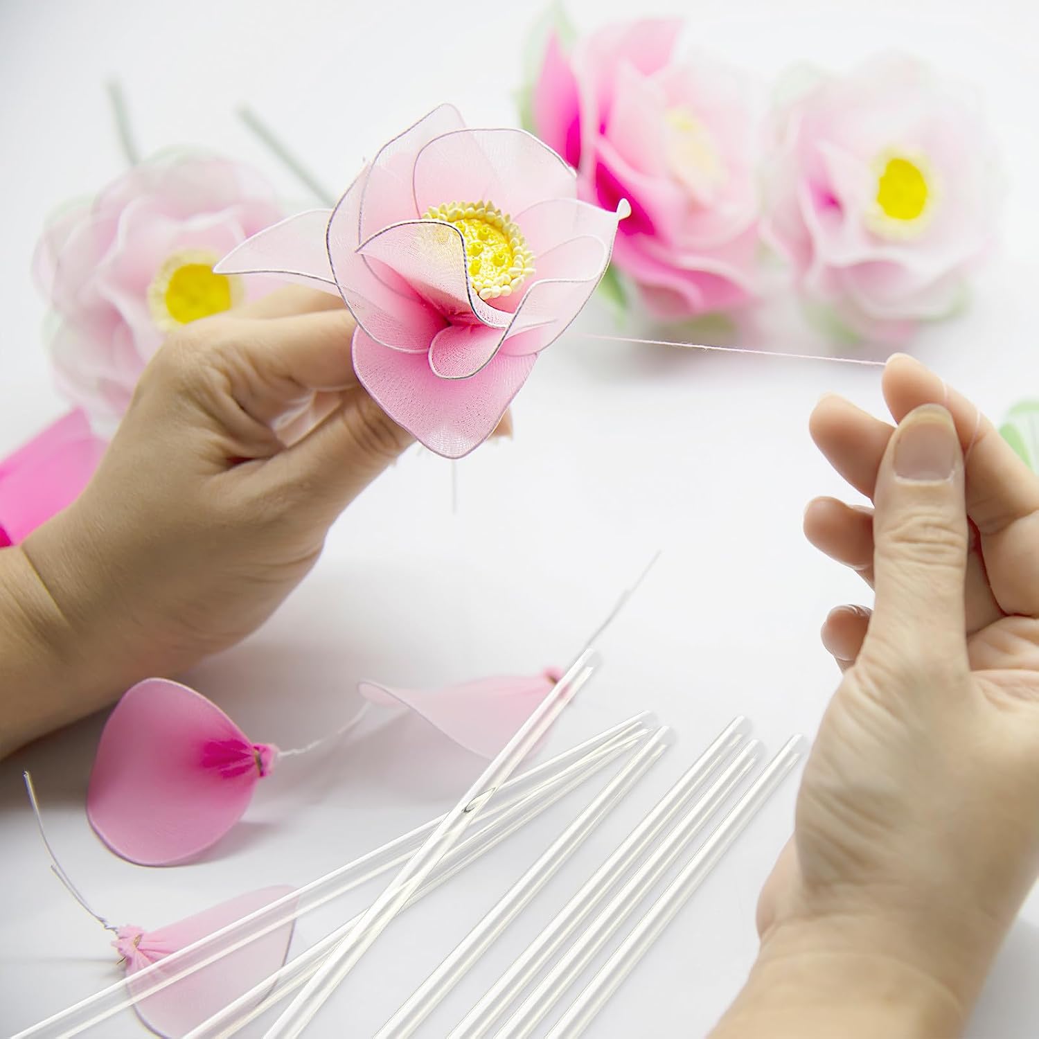 100pcs Acrylic Lollipop Sticks - 15.72in/40cm Chocolate Muffin Holder Clear Candy Stick for Cake Pops and DIY Chocolate Container Bouquets - Elegant Decoration Wedding Birthday Party Baking