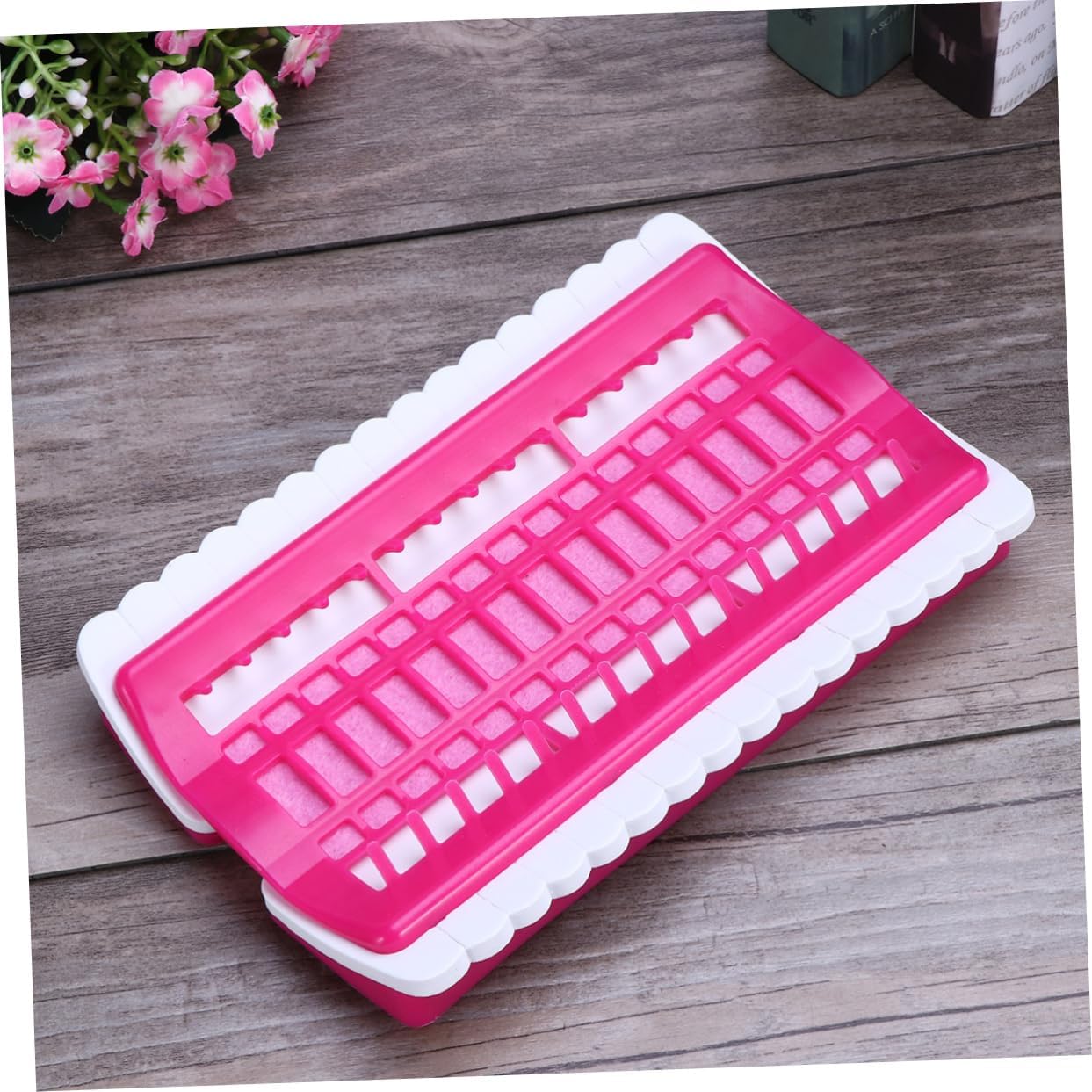 NUOBESTY 2pcs Floss Organizer Cross Kit Position Embroidery Thread Organizer for Craft Storage Lightweight Rose Red for Beginners and Experienced