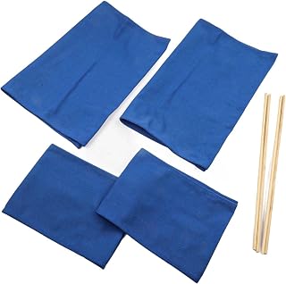 2 Sets Washable Director Chair Seat Covers Kit, Slipcover for Round Rod -Deck Chairs, Outdoor Patio Furniture -Protector, Blue and White Stripes(blue)