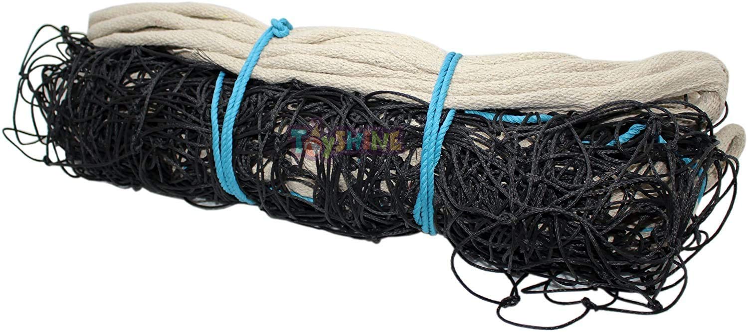 Toyshine Standard Size Nylon Volleyball Net (4 Sided Cotton Niwar) Portable Indoor Outdoor Sports Training Equipment (UUR/C) (SSTP) (B08NJPZ324) Amazon Price History, Amazon Price Tracker