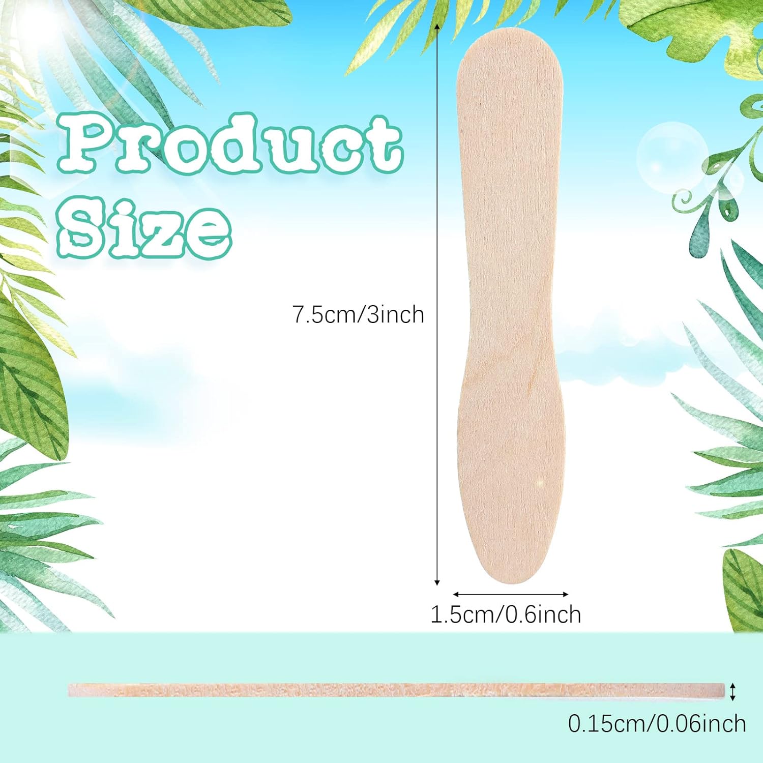 Skylety 4000 Pcs Wooden Ice Cream Spoon Bulk Mini Disposable Tasting Spoons Set Wooden Small Sample Ice Cream Sticks for Dessert Sampling Crafts, 3 Inches