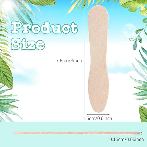Miniatura 2 de Skylety 4000 Pcs Wooden Ice Cream Spoon Bulk Mini Disposable Tasting Spoons Set Wooden Small Sample Spoons Ice Cream Sticks for Dessert Sampling