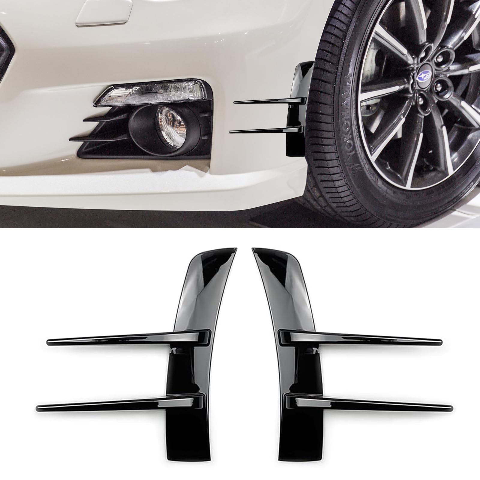 Spoiler Universale e Alettone Auto, Lip Splitter Paraurti Anteriore, Coltello da Fianco del Paraurti per L'anti-collisione dell'auto