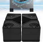 4Pcs Anti Vibration Pads for Washing Machine, Stops Washer Dryer Moving, Prevents Noise, Vibration Transfer, Antivibration Stabilizer Support Feet (Increase1.8in)