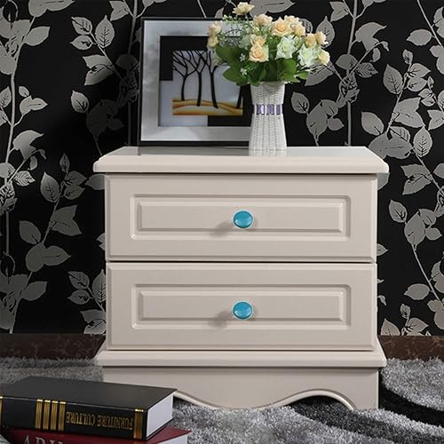 Miniatura 5 de 10 pomos de puerta de cerámica vintage de forma redonda para cajón, armario, armario, cajón, gabinete, accesorios de cocina para el hogar (azul)