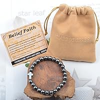 Vista 308 de MASSIVE BEADS Pulsera elástica de yoga hecha a mano con piedra natural, cristal curativo, energía, regalos para adultos unisex de 0.157 in, 0.236