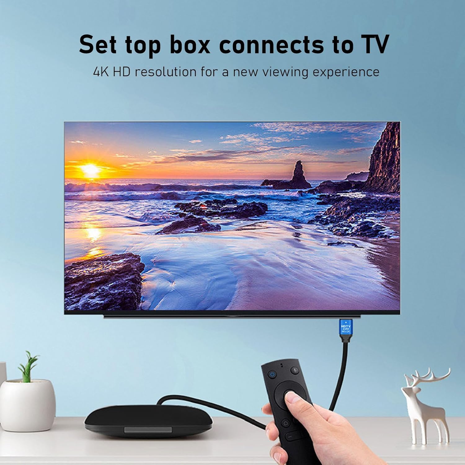 HDMI Cable 30ft 4K Ultra HD Multimedia Interface Cable, Bandwidth 18Gbps, Signal, Support 4K 3D 1080P, Ethernet, ARC, HDMI Wire for in Wall Installation 10m/30ft