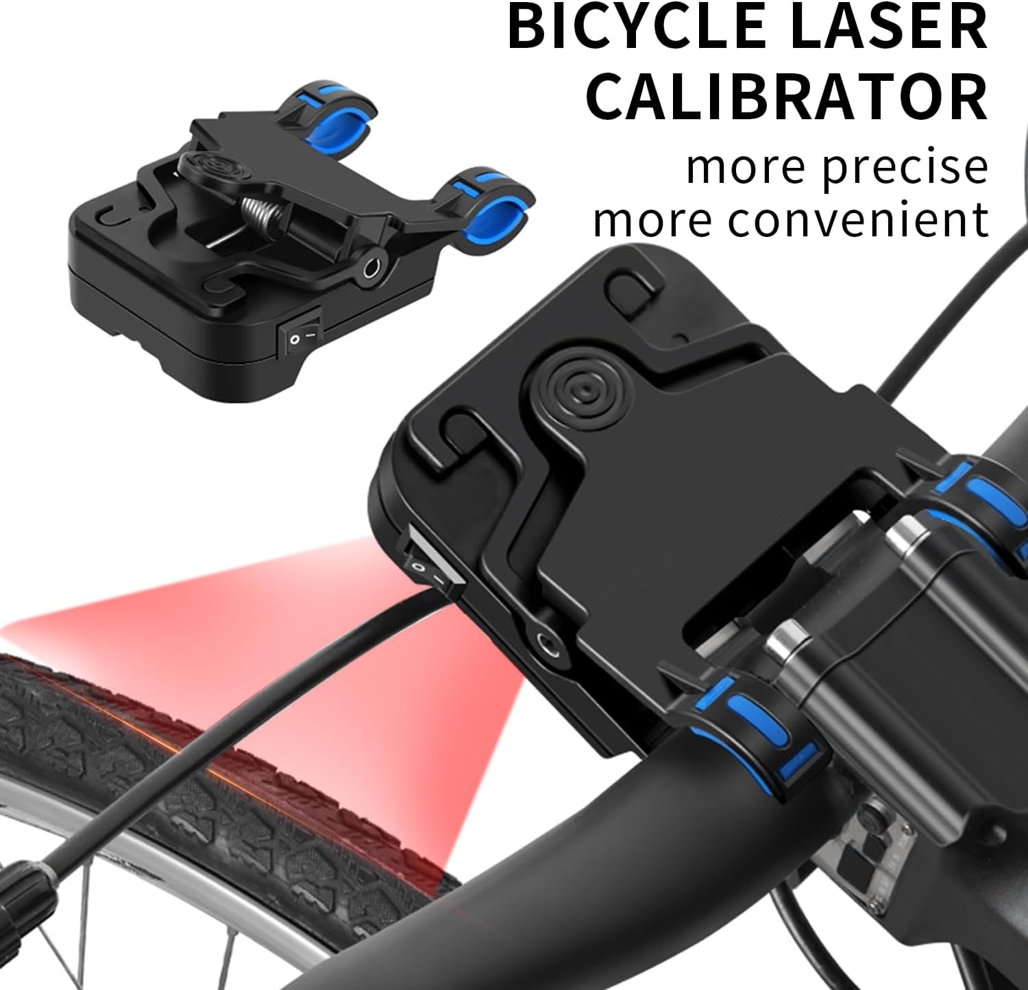 Bicycle Laser Calibrator, Rechargeable Bike Wheel Handlebar Seat Alignment Tool