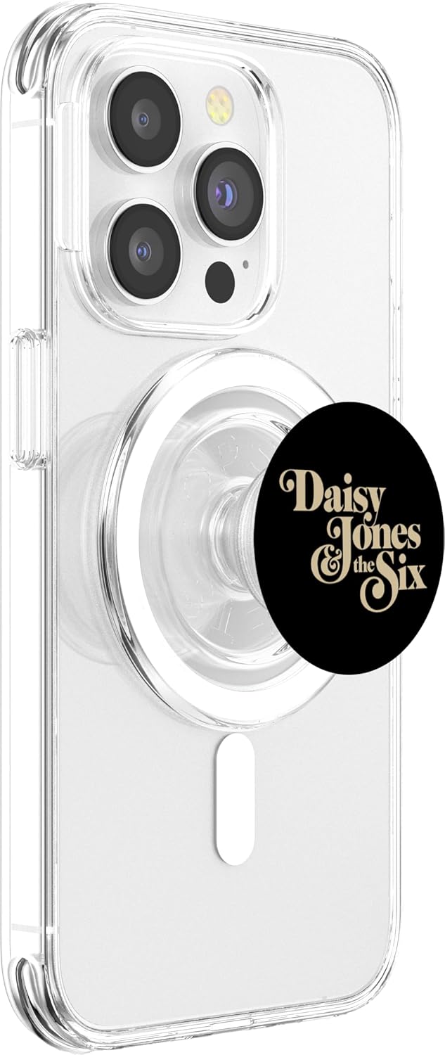 Daisy Jones & the Six - Retro Logo Black PopSockets MagSafe PopGrip for iPhone