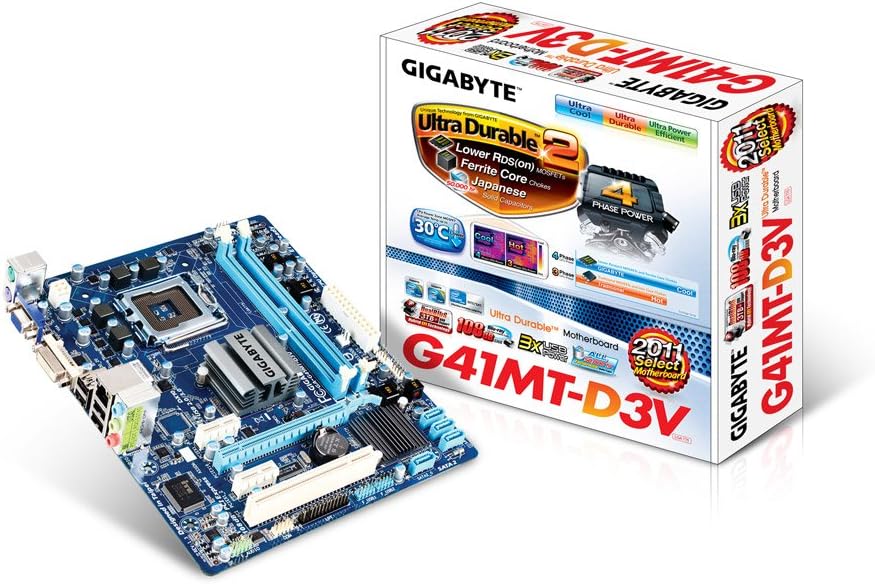 Scheda Madre GIGABYTE GA-G41MT-D3V REV 1.3 - LGA775 DDR3 MicroATX (usata, Senza I/O Shield) #M269