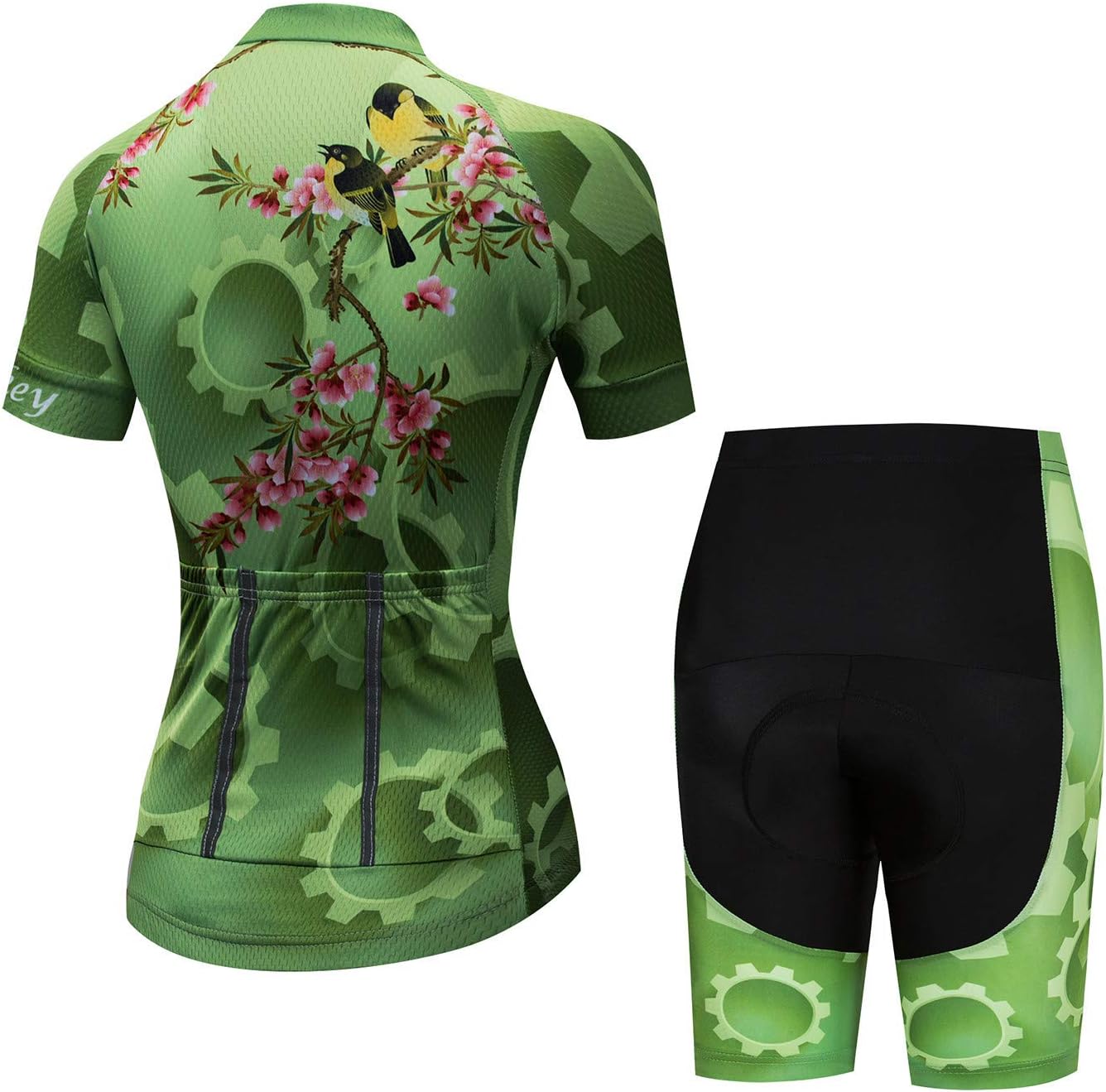 Cycling Jersey Set Women Short Sleeve Quick-Dry Reflective +5D Padded Shorts S-3XL