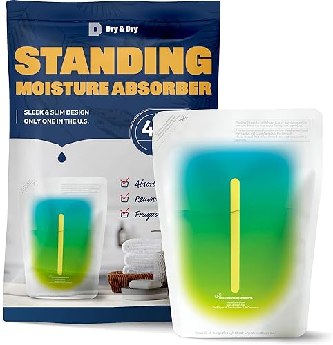 Miniatura 14 de Dry & Dry 8 paquetes de absorbentes de humedad de pie para sótanos, armarios, baños, lavanderías, control del exceso de humedad