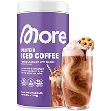 MORE NUTRITION Protein Iced Coffee Powder, Vanilla Chocolate Chip Cookie