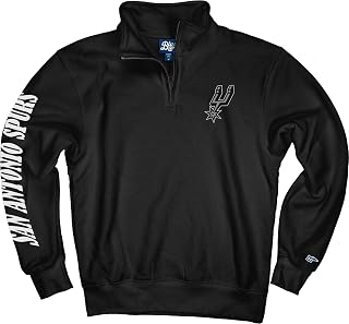 Blue 84 NBA Officially Licensed Quarter Zip Sweatshirt Sleeve Black