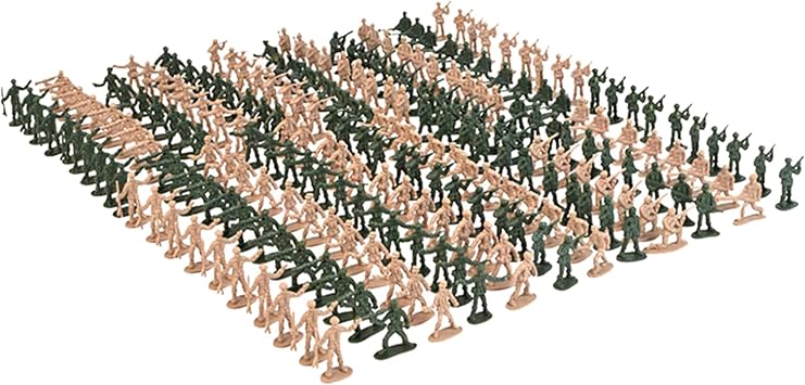 Toy Soldiers 200pcs Toy Soldiers Army Men Figures - 12 Poses Plastic Mini Army Figures Brown & Green Colors