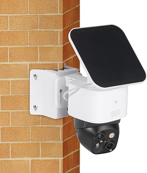 CaGuan Wall Mount Bracket for Eufy Security SoloCam S340/E30/E42, Rust-Proof Metal Corner Mount for Eufy S340 Solar Security Camera with Coverage of 270 on Both Sides of The House