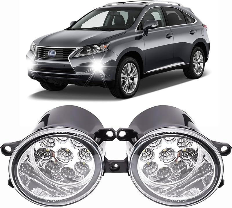 Faróis de neblina LED 3,5" MNWHUC 19597300 6000 K para Lexus RX350 e RX450H – Par