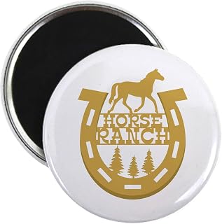 CafePress Horse Ranch Magnets 2.25" Round Magnet, Refrigerator Magnet