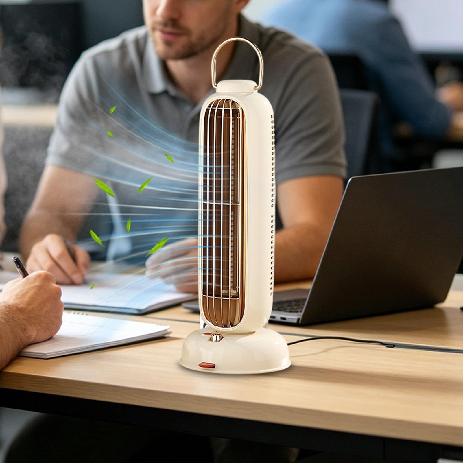 Ventilatore a Torre per la Camera da Design Senza Pale A 3 Velocità E Bassa | Ventilatore Oscillante Da Per Camera Da , Ufficio, Soggiorno, Dormitorio, Casa, Interno, Scrivania, Sonno