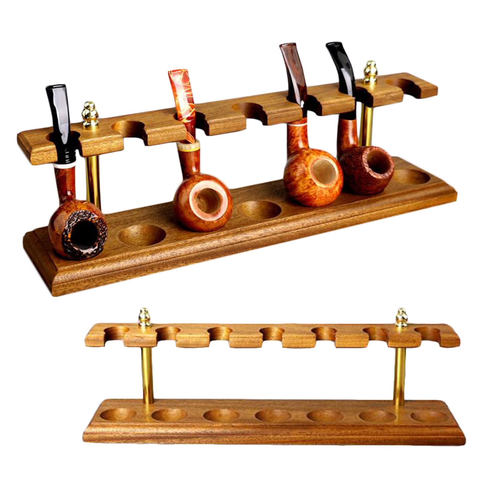 Soporte de madera for pipas tabaco - for con accesorios universales 7 puntas Regalos for hombres