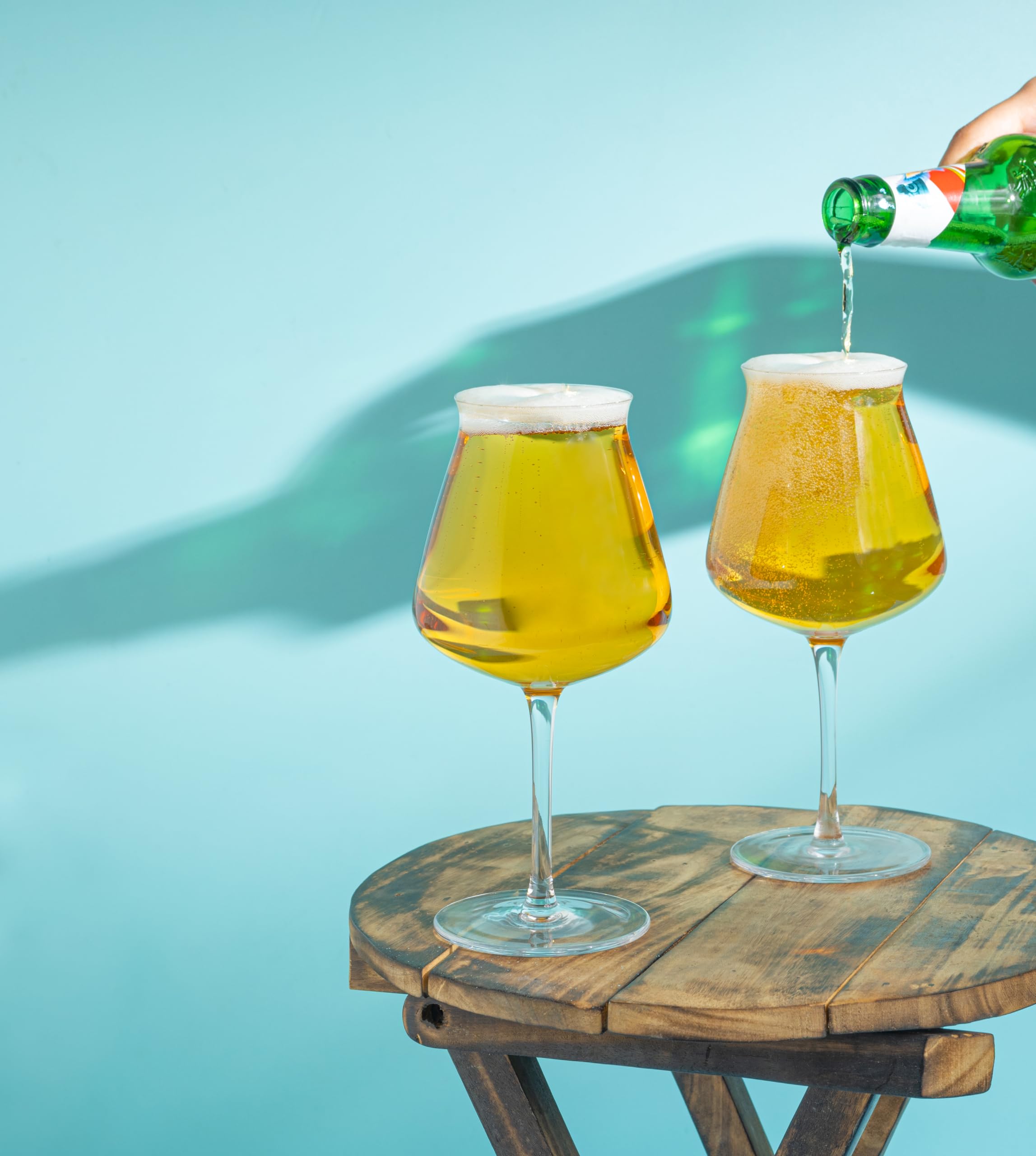 Sipologie Teku Stemmed Beer Glass 400Ml, Set Of 2 - Enhances Aromas For A Refined Tasting Experience - Great Beer Mug For Gifting, Transparent 1