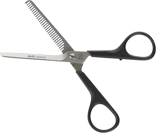 Mars Professional - Tijeras de adelgazamiento de acero inoxidable, de un solo lado, 6 pulgadas de longitud