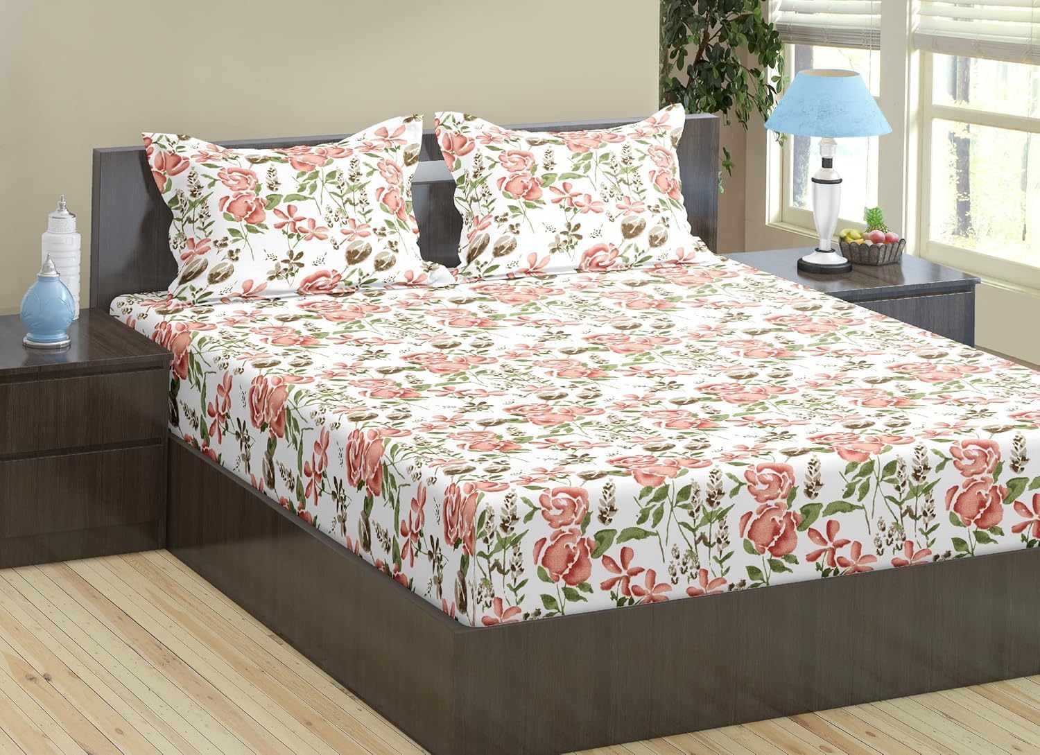 Cotton King Size Fitted Bed Sheet Set -11 Cotton King Size Fitted Bed Sheet Set -11