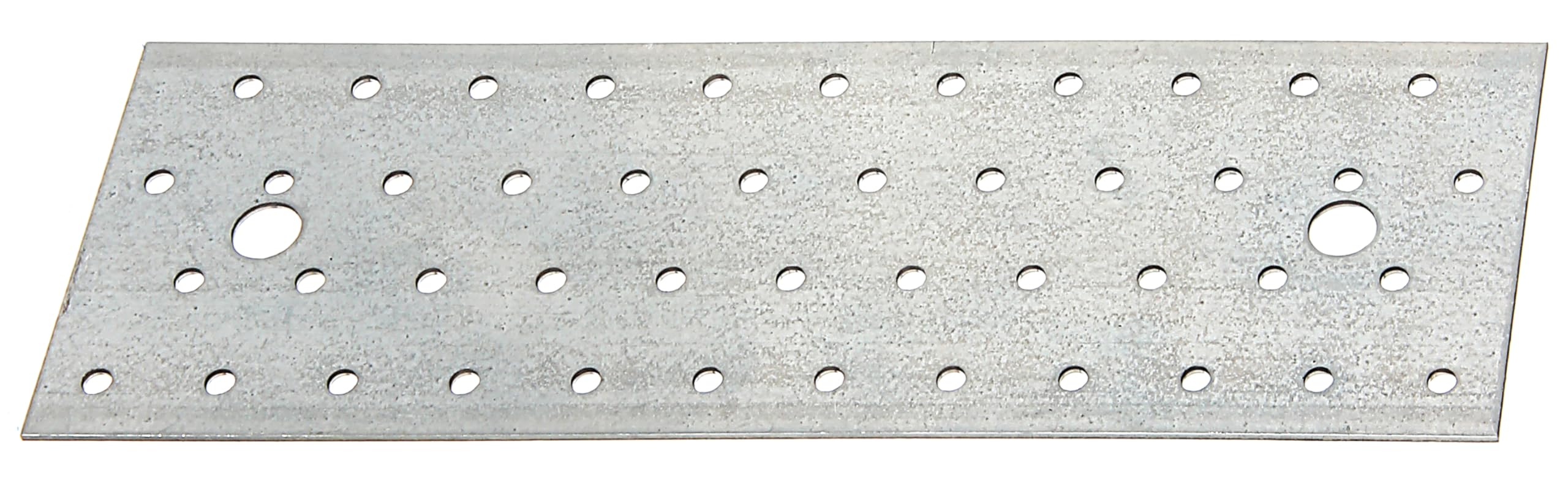 Alberts 820428 Plaque perforée | galvanisé sendzimir | 240 x 80 x 2 mm | kit de 25