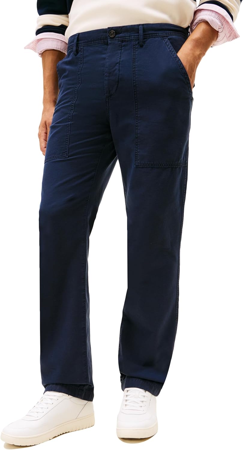 Tommy Hilfiger Mens Casual Wrinkle Resistant Cotton Chino Pants in Regular Fit