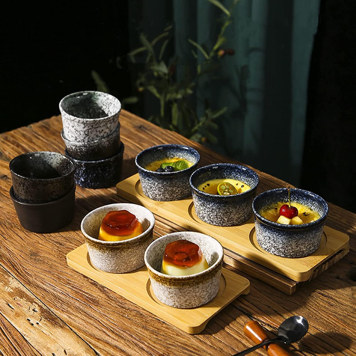 Tazón de Sopa, Tazón de arroz, Tazón de Desayuno, Juego de ramequines, 120 ml, Ramekins de Creme Brulee, Plato de soufflé Platos a Prueba de Horno, Ramekins de soufflé, Ramekins for freidora de Aire,