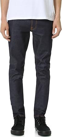 بنطلون جينز Nudie Jeans Lean Dean Dry للرجال بقصّة Skinny-Fit مقاس 16 بوصة