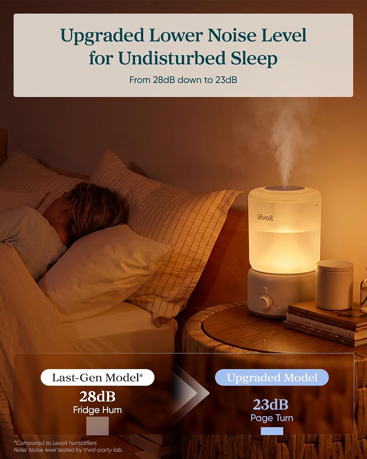 Levoit Humidifiers for Bedroom 3.2L for Large Room, Dishwasher Safe image 2