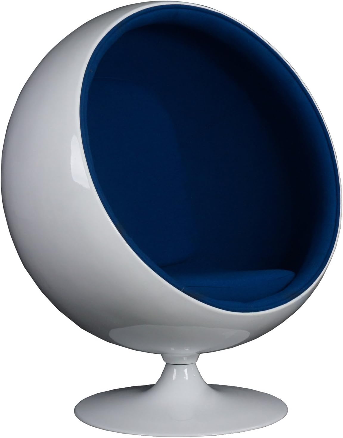 Simple Modern Fashion Style Living Room Ball-Style Fiberglass Chair (Blue)