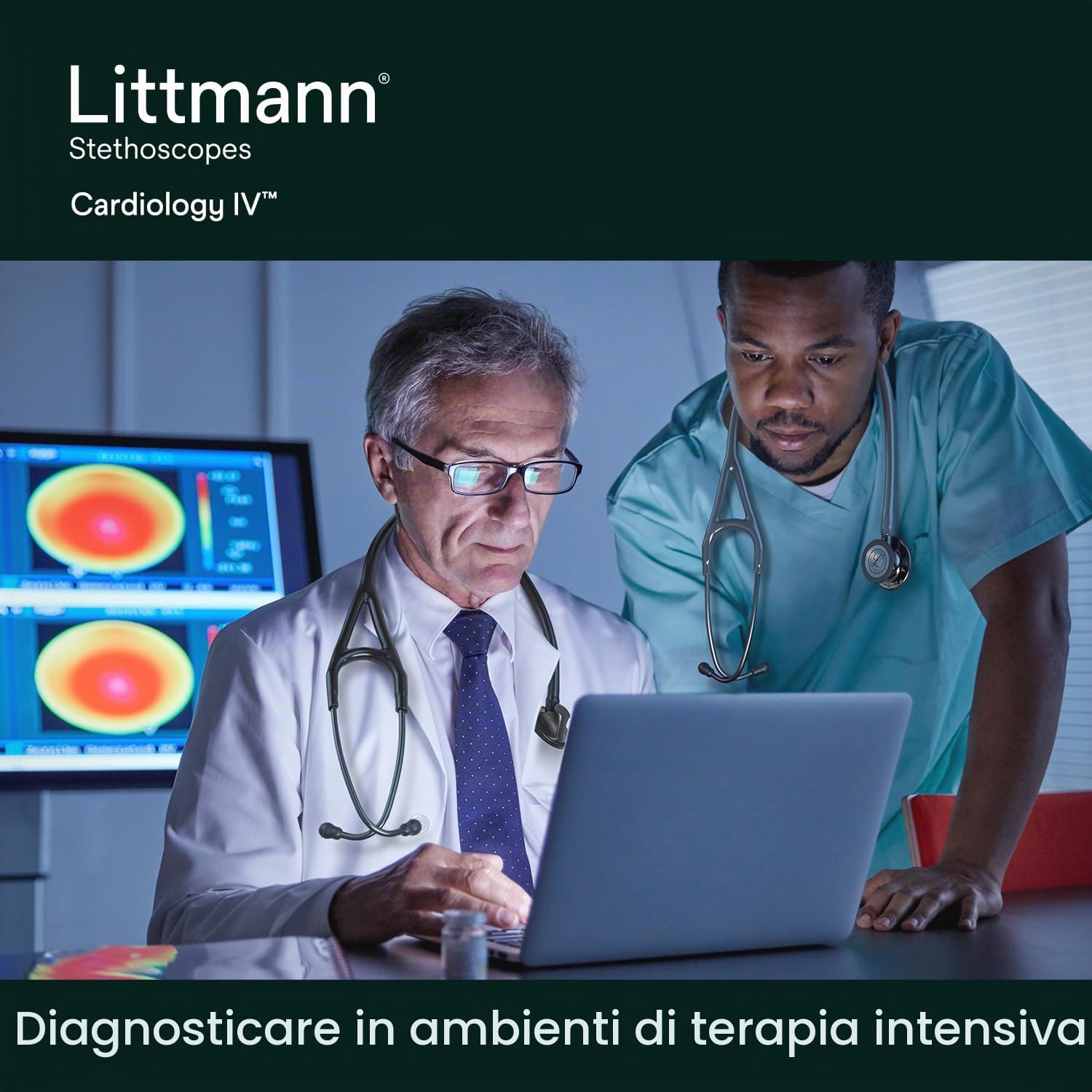 3M Littmann Stetoscopio diagnostico Cardiology IV, tubo auricolare amaranto, 69 cm, 6184