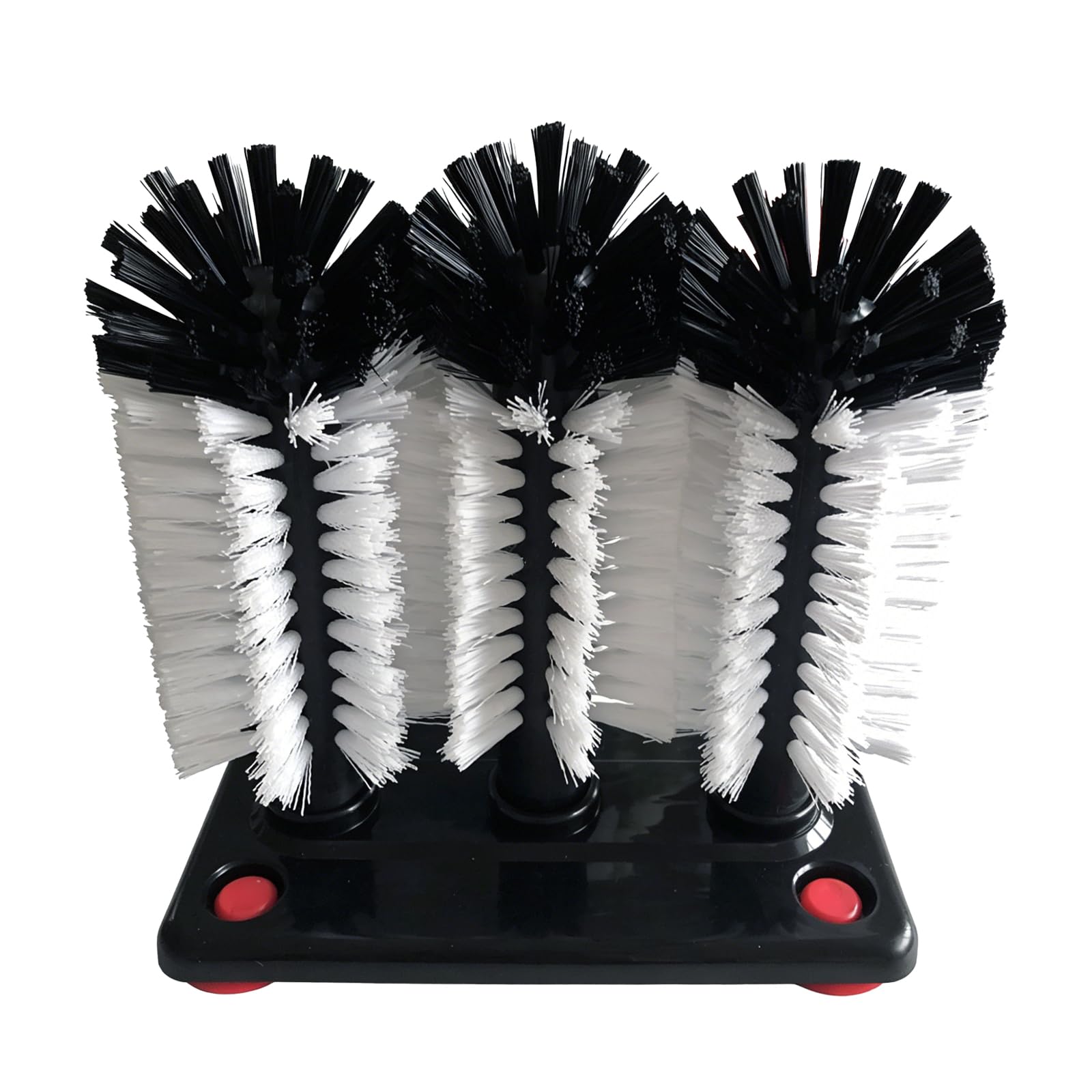 Hniuyun 3 Head-19Cm Water Bottle Cleaning Brush, Glass Washer With Suction Base 3 Head Bristle Brush For Long Leg Cup, Red Wine Glass, Kitchen Bar Beer Cup