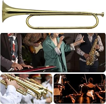 Portable Trumpet | Bugle Cavalry Trumpet | Portable Brass Cavalry Instrument | Brass Bugle Cavalry Horn | Bugle Instruments, Bugle,Musical Instrument For Beginner