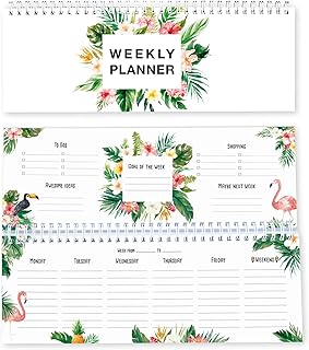 Agenda settimanale con fenicotteri senza data / calendario da tavolo / weekly planner / agenda senza data / agenda perpetua / in lingua inglese