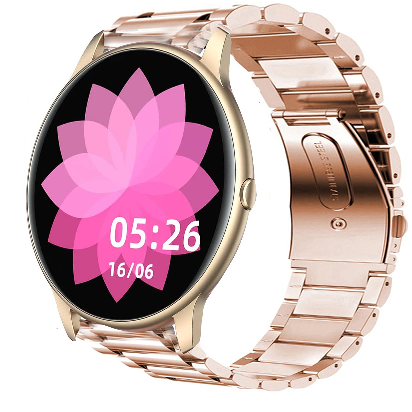 Amazon.com: Compatible con la banda YAMAY SW022, Lamshaw correas de  repuesto de acero inoxidable de liberación rápida compatible con YAMAY  SW022/022 Smartwatch (oro rosa) : Celulares y Accesorios
