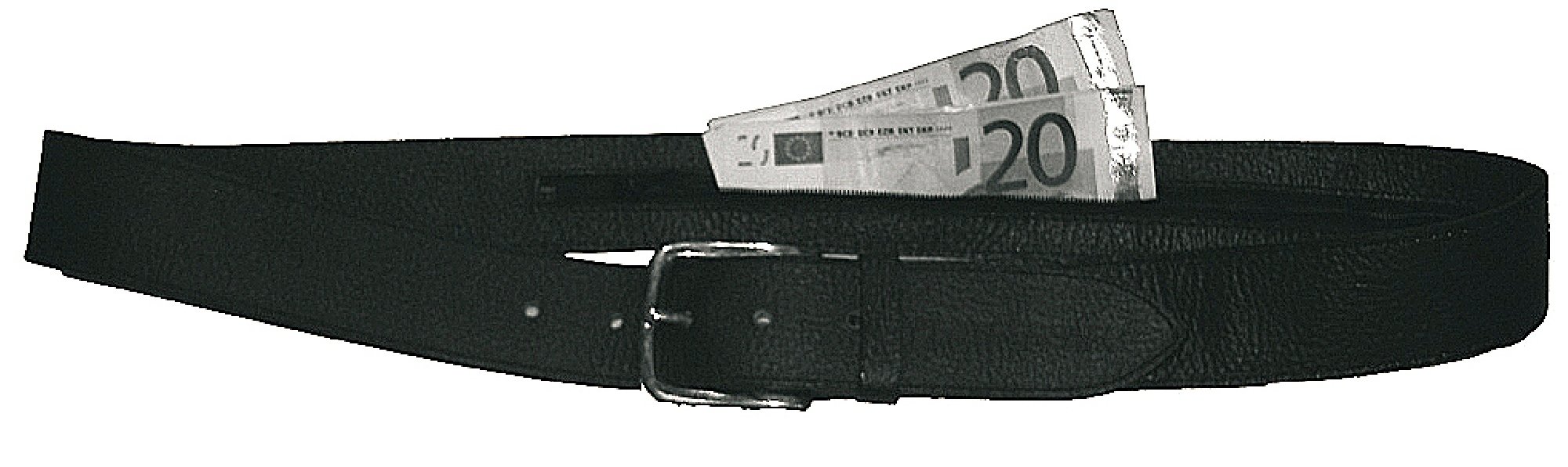 LS Leathersafe Geldgürtel 'Shine', schwarz - 100 cm