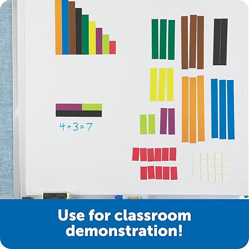 Miniatura 3 de Learning Resources Varillas magnéticas Cuisenaire, conceptos de partida temprana, suministros escolares, multicolor, 64 piezas, a partir de 5 años