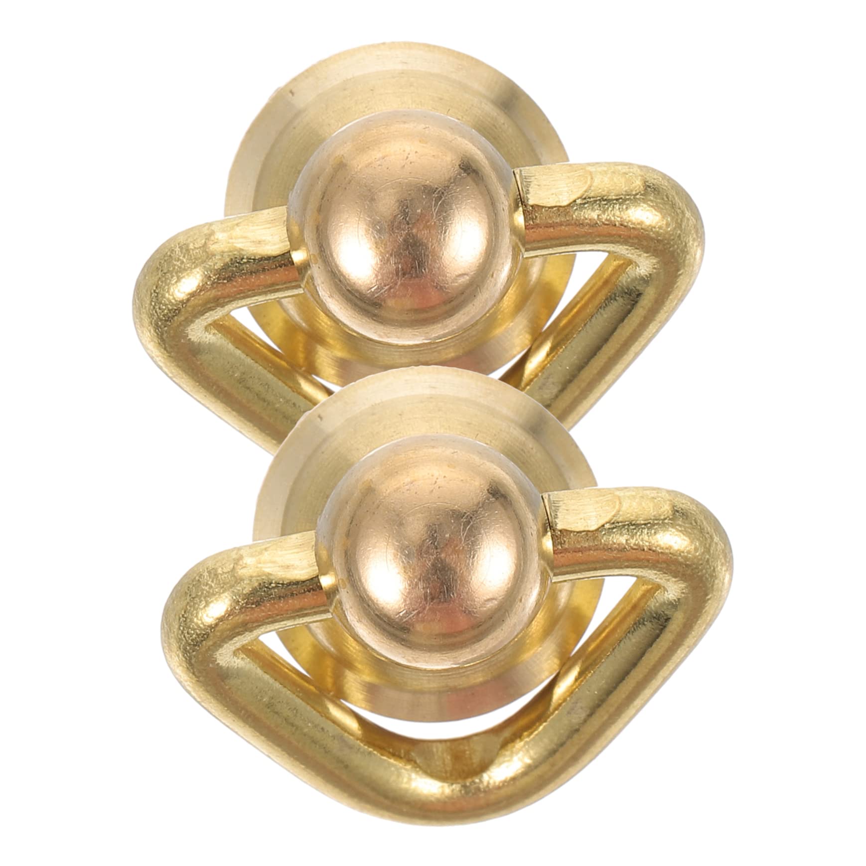 Brass Ball Studs Rivets Nail Rivet Screw Head Buttons for Bags Making DIY Handbag Supplies – Golden 2Pcs to Attach Two Pieces of Leather Or Decorate Boots