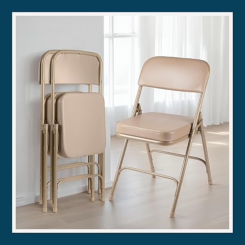 Miniatura 10 de OEF Furnishings Serie OEF3200 Sillas plegables de vinilo de alta calidad, resistentes, de grado industrial, asiento ultra acolchado de 2 pulgadas,