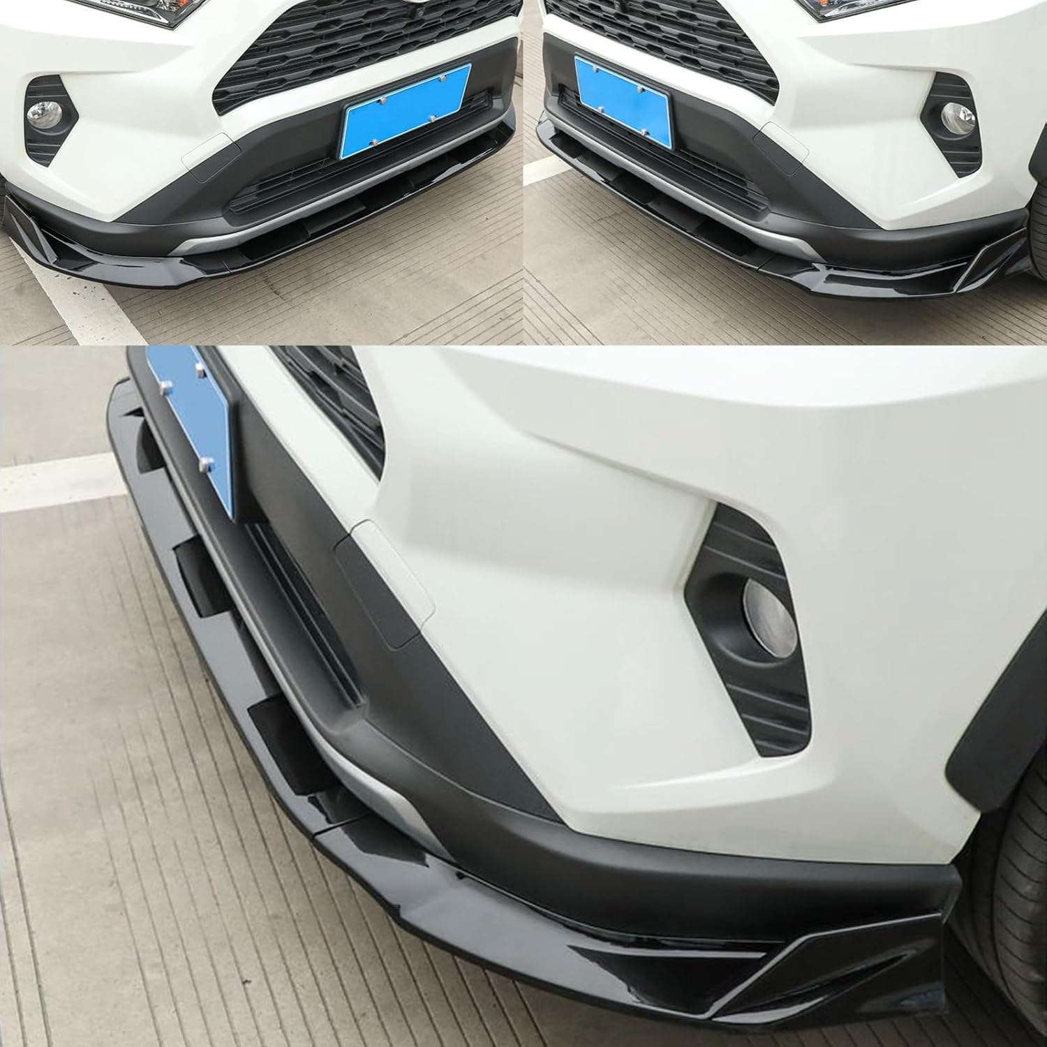 Front Spoiler Wing Lip Splitter for Toyota RAV4 2019-2024 - Gloss Black Front Bumper Lip, 3PC