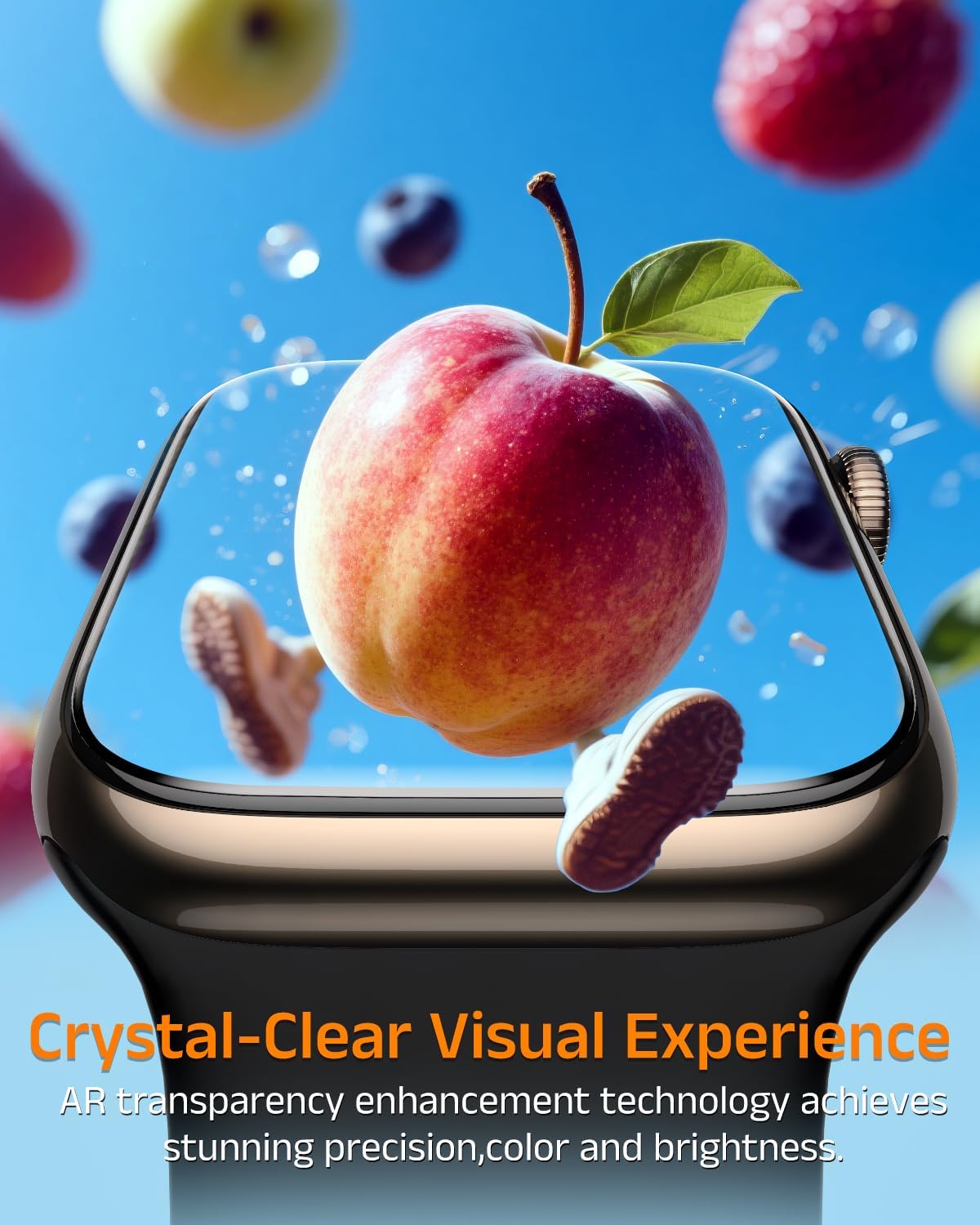 EZ-GLAZ 4 PACK for Apple Watch Series 11 (2025) Series 10 46mm- Anti-Scratch,Self-Healing Soft EPU Screen Protector, Bubble Free, HD Transparent, Touch Sensitive