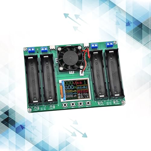 Miniatura 2 de Módulo probador de capacidad de batería de litio 18650 - 4 canales, resistencia interna, carga/descarga separada, soporte compacto, enfriamiento